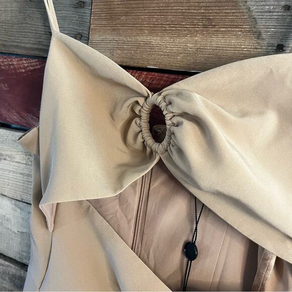 Gianni Bini Tan Abby Cutout Midi Dress Size 4 - Picture 6 of 12